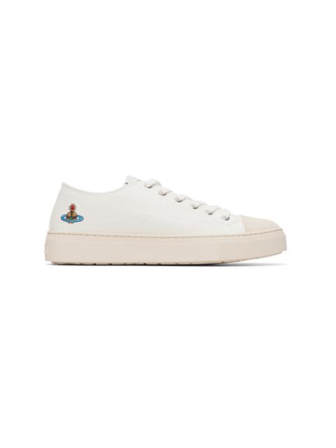Vivienne Westwood White Low Top Plimsoll Sneakers