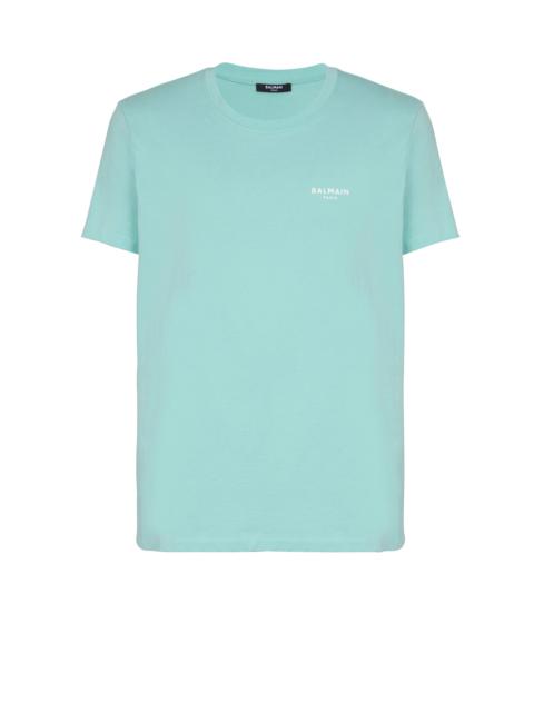 Balmain Paris flocked short-sleeved T-shirt