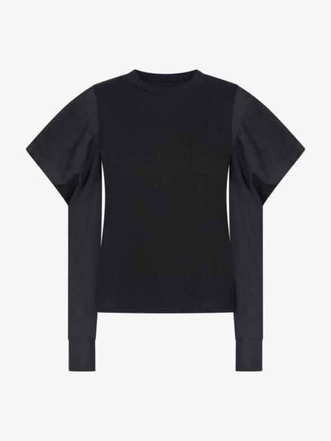 sacai L/S TOP WITH COWL SLEEVE | BLACK