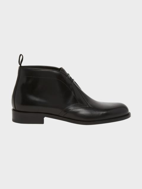 GIORGIO ARMANI Men's Bull Leather Chukka Boots