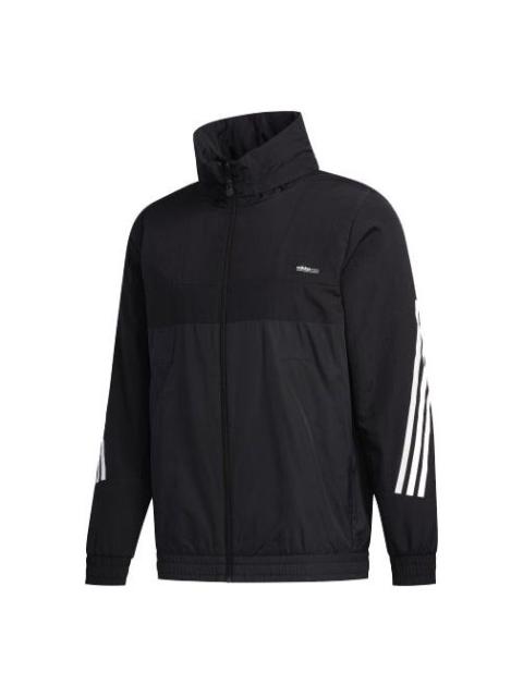 adidas neo M SS WRMLN WB Sports Windbreaker Jacket Black FN6538