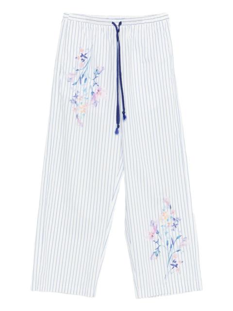 forte_forte floral striped trousers