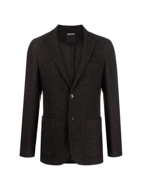 single-breasted wool blazer