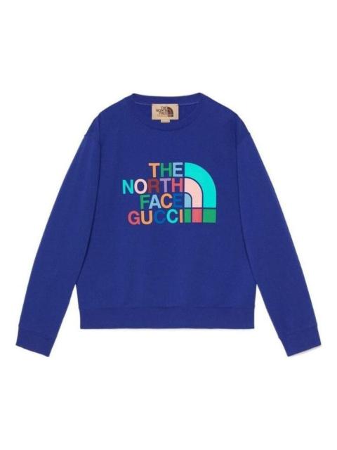 GUCCI Gucci x The North Face Sweatshirt 'Blue' 626990-XJDTY-4120