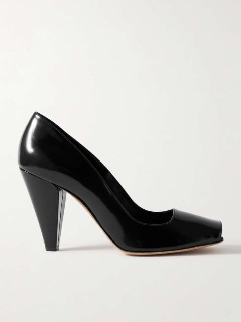 KHAITE Cedar glossed-leather pumps