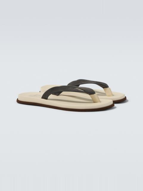 Brunello Cucinelli Suede thong sandals