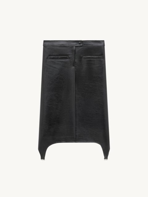 courrèges VINYL SUSPENDERS MINI SKIRT