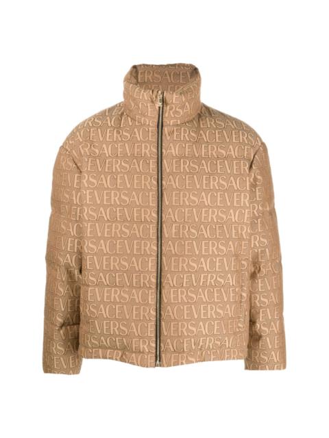 VERSACE Versace Allover logo-print puffer jacket
