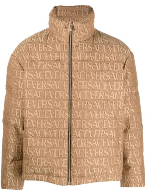 Versace Allover logo-print puffer jacket