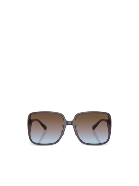 COACH logo-lettering oversize-frame sunglasses