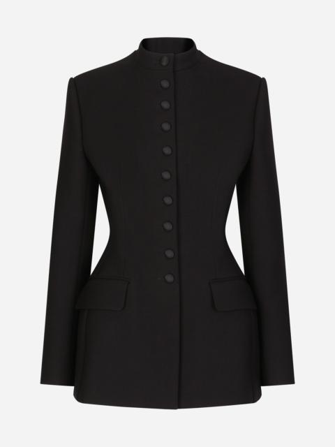 Dolce & Gabbana Long single-breasted wool cady Dolce-fit jacket