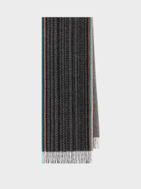 Paul Smith Cashmere-Lambswool Signature Stripe Scarf