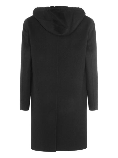 LARDINI hooded button-down coat