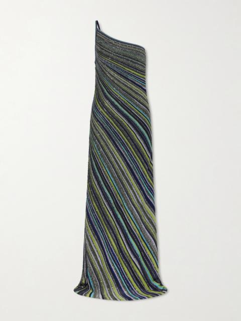 Missoni Striped Metallic Crochet-knit Maxi Dress
