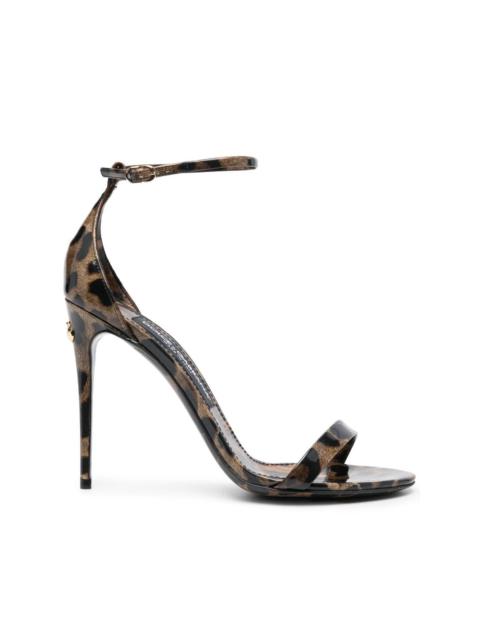 x Kim 115mm leopard-print sandals