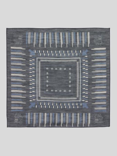 Etro GEOMETRIC PLACED PRINT POCKET SQUARE
