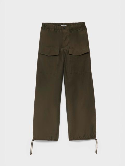 JW Anderson WOMENS PARACHUTE TRACK PANTS IN MILITARY GREEN