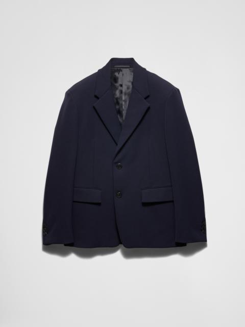 Prada Single-breasted technical gabardine jacket
