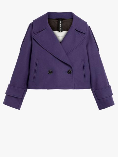 Mackintosh KIRSTEE PURPLE WOOL CROPPED PEA COAT