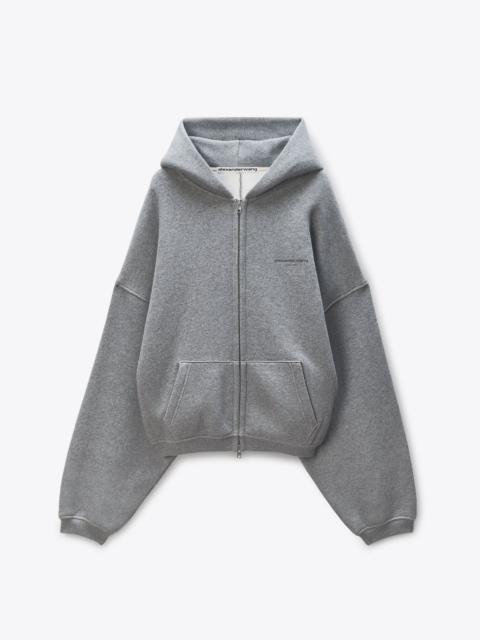 Alexander Wang crystal hotfix zip-up hoodie