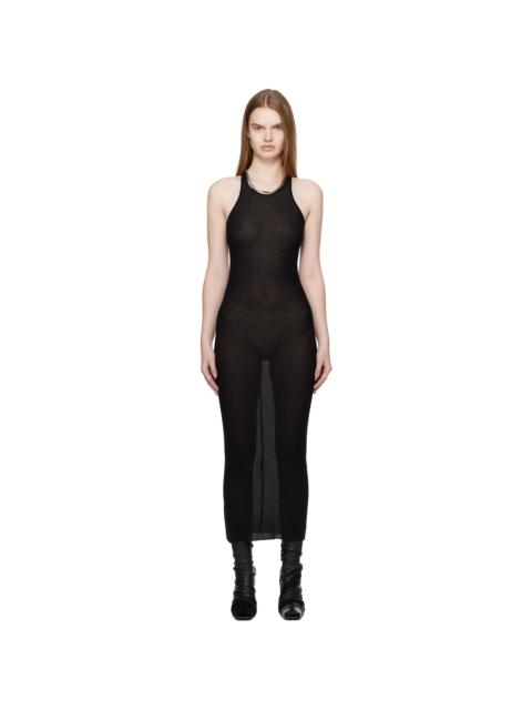 Rick Owens Black Temple Tank Midi Dress