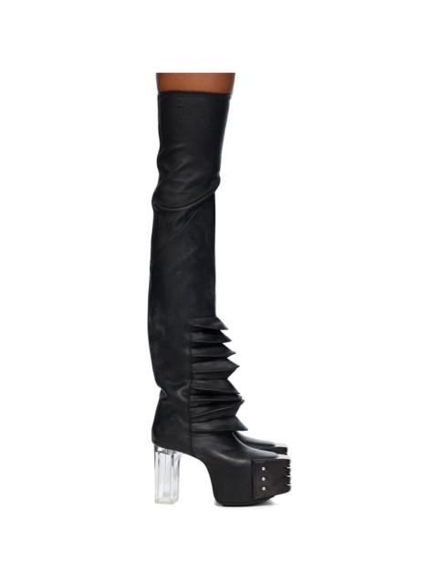 Rick Owens Black Porterville Flared Kiss Boots
