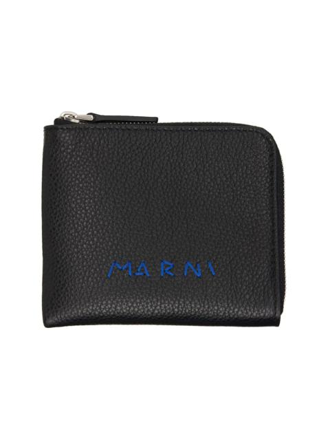 Marni Black Zip Around Wallet
