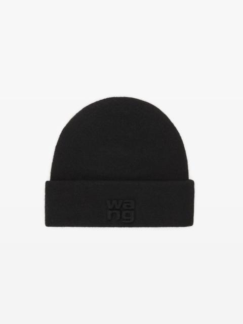 Alexander Wang logo beanie in soft stretch wool