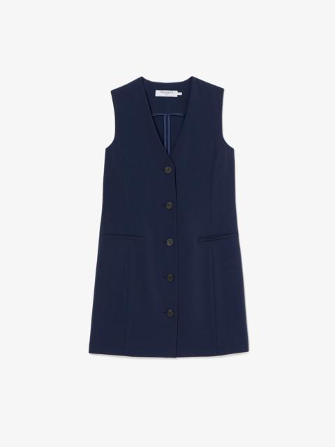 M.M.LaFleur Blanca Vest Dress - Everyday Crepe with Topstitch