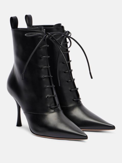 Gianvito Rossi 85mm lace-up pointed-toe boots