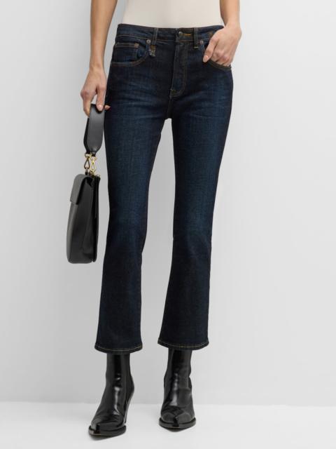 R13 Mid-Rise Straight Kick Ankle Jeans