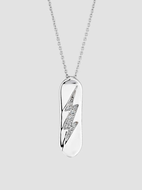 ROBERTO COIN Women's 18K White Gold & 0.09 TCW Diamond Snowboard Pendant Necklace - White Gold