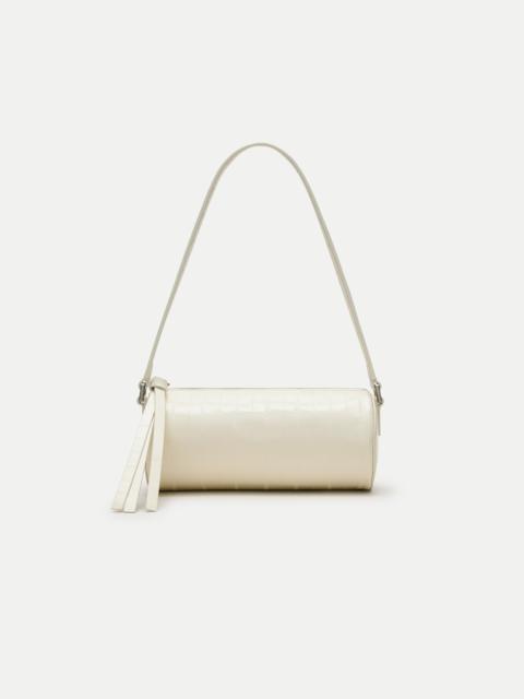 J.CREW Pencil bag in eel-embossed leather