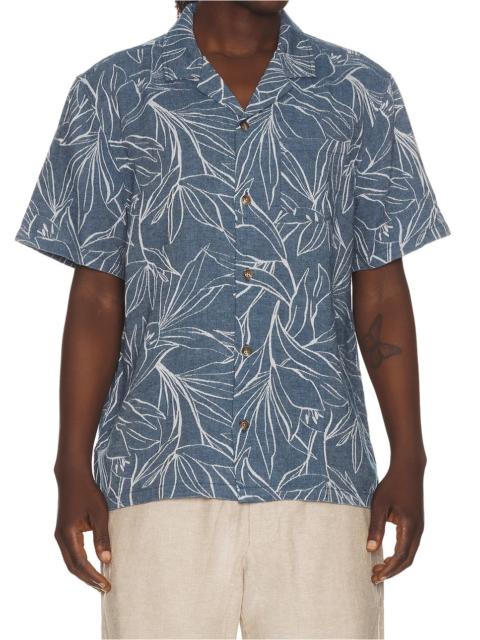 Marine Layer Jacquard Linen Resort Shirt