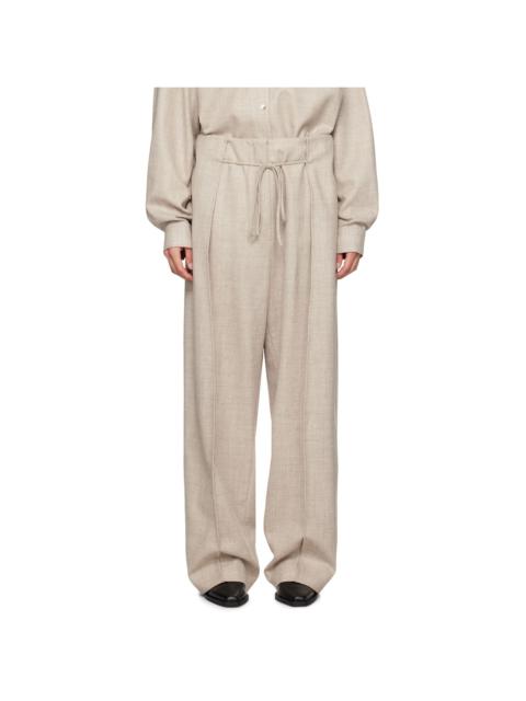 LE17SEPTEMBRE Beige Drawstring Trousers