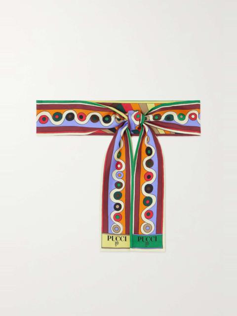 PUCCI Printed silk-twill scarf