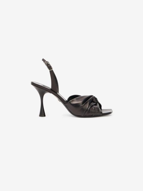 Roberto Cavalli Leather Slingback Sandals