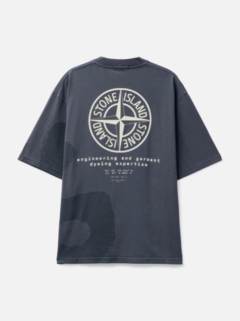 Stone Island COMBED ORGANIC COTTON JERSEY T-SHIRT WITH ‘WHIRLWIND TYPE’ PRINT