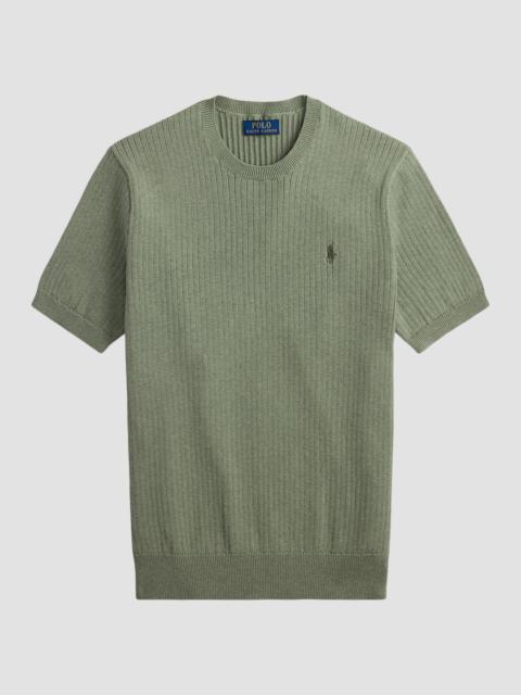 Polo Ralph Lauren Men's Houndstooth Cotton Interlock Short-Sleeve Polo Shirt - Fern Green Heather