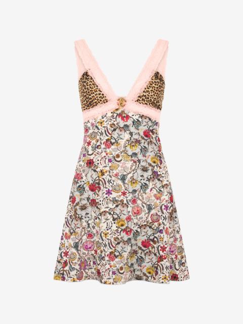 Roberto Cavalli Florentine Flowers Print Mini Dress