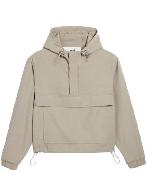 AMI Paris front-pocket hooded jacket