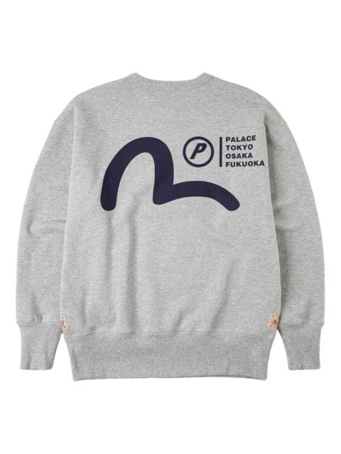 PALACE Palace x Evisu Multi-City Seagull Logo Sweatshirt 'Grey Marl' P30CS262
