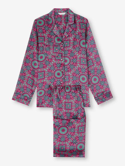 Derek Rose Women's Pyjamas Brindisi 98 Silk Satin Pink