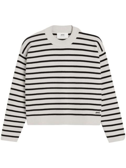 AMI Paris horizontal-stripe jumper