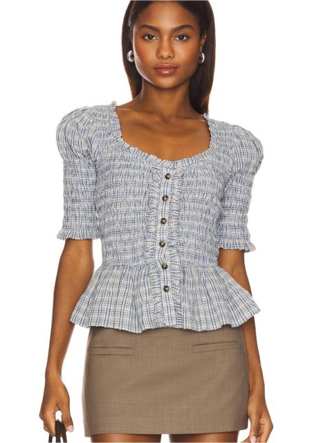 DAMSON MADDER. Mansi Shirred Blouse