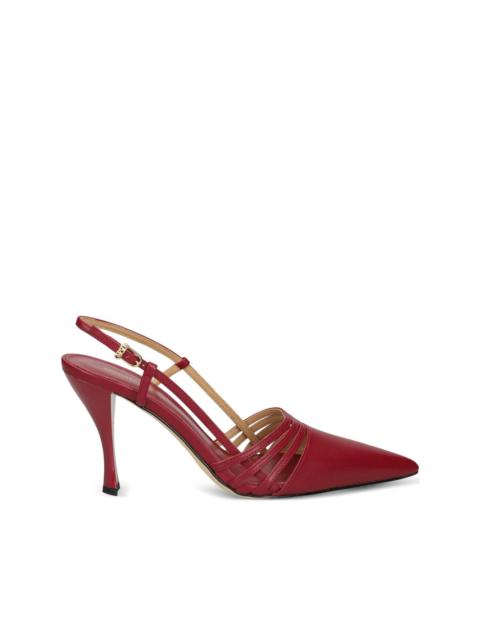 MICHAEL KORS 88mm Haisley pointed-toe strappy slingback pumps
