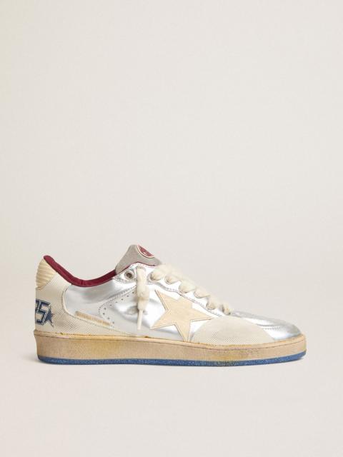 Women’s Ball Star Pro in silver metallic leather with cream-colored star