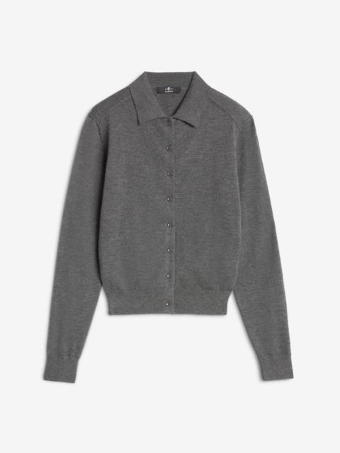 7 For All Mankind Cashmere Polo Cardigan in Korat