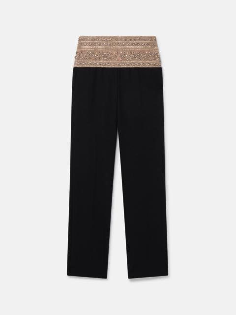 Crystal-Embellished Wool Trousers