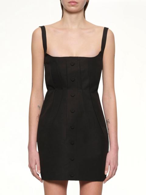 Marni Bonded Cotton Poplin Dress in Black